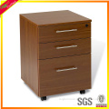 Modern Wooden Mobile Pedestal Filing Cabinet